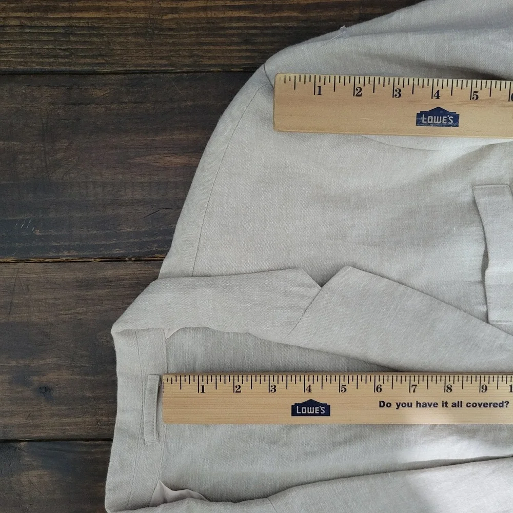 Old Navy Men's Sport Coat Blazer Two‎ Button Beige Linen Cotton Size XL NEW